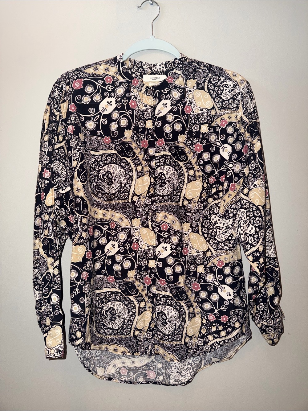 Isabel Marant Étoile Catchell Printed Blouse - Black Combo Folk Paisley Shirt